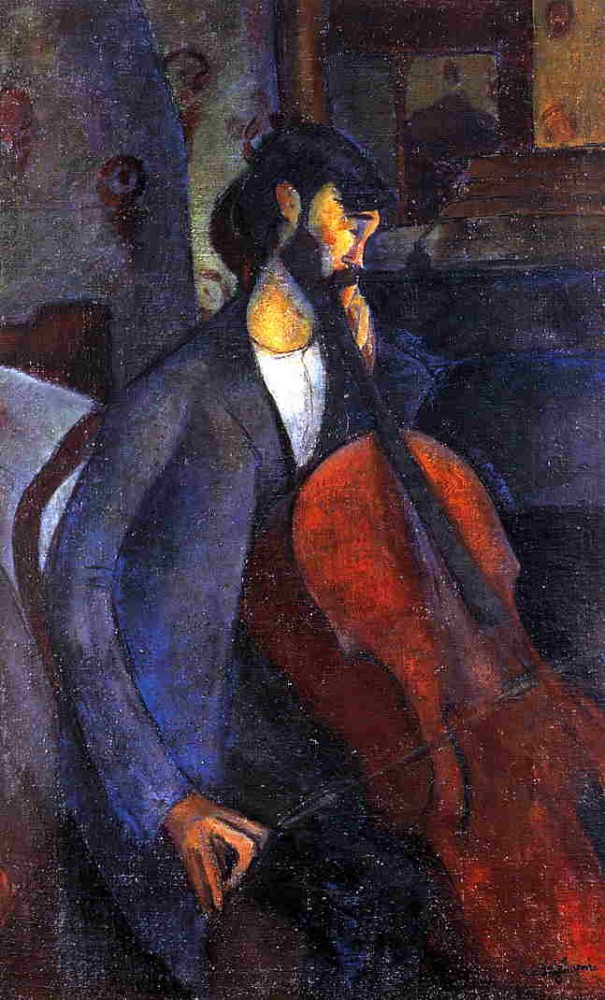 The Cellist by Amedeo  Modigliani