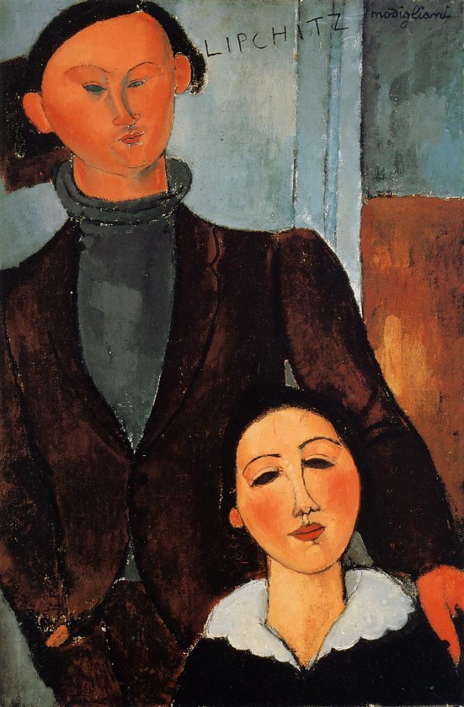 Jacques and Berthe Lipchitz by Amedeo  Modigliani