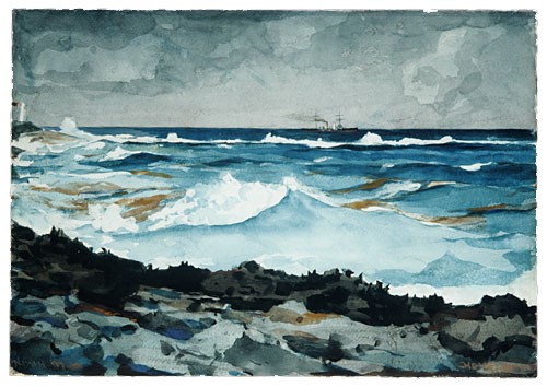 Shore And Surf Nassau by Winslow Homer