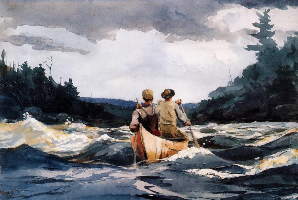 Canoe in the Rapids by Winslow Homer