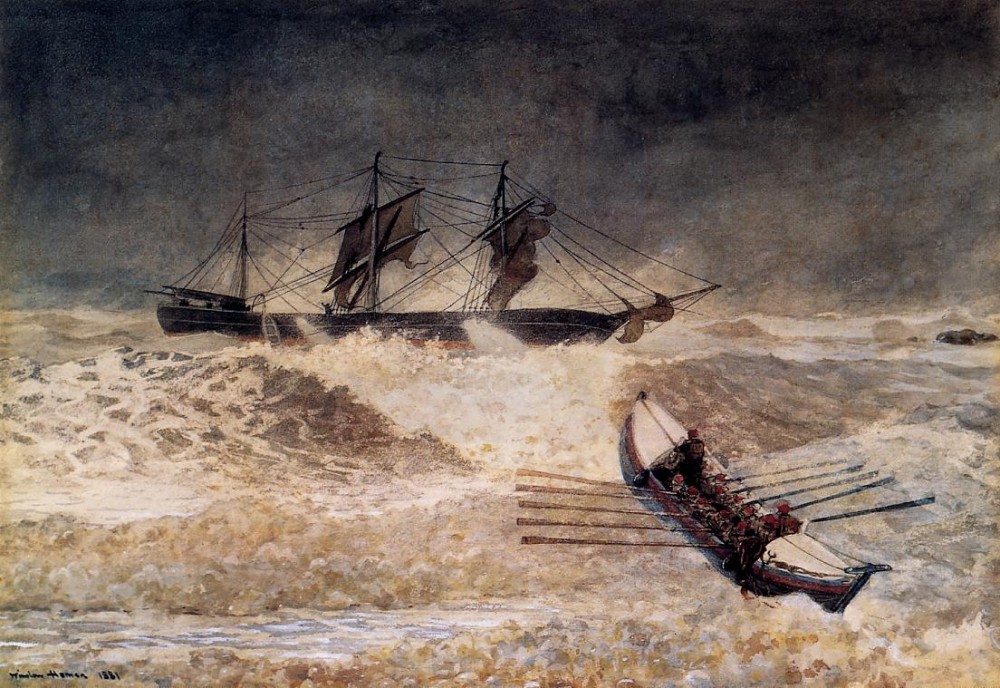Wreck of the Iron Crown by Winslow Homer