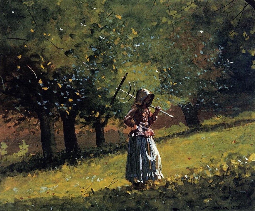 Girl with a Hay Rake by Winslow Homer