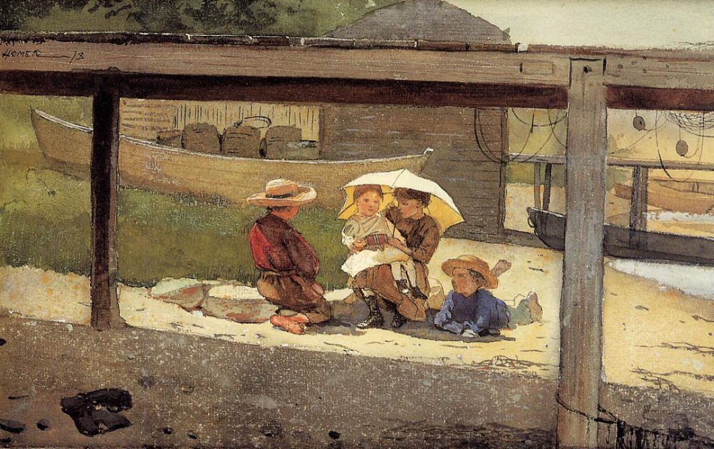 In Charge of Baby by Winslow Homer