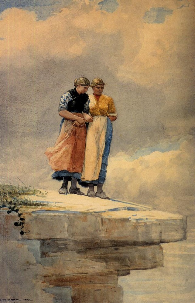 Looking over the Cliff by Winslow Homer
