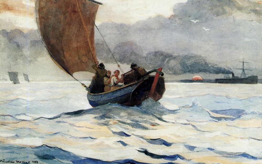 Returning Fishing Boats by Winslow Homer