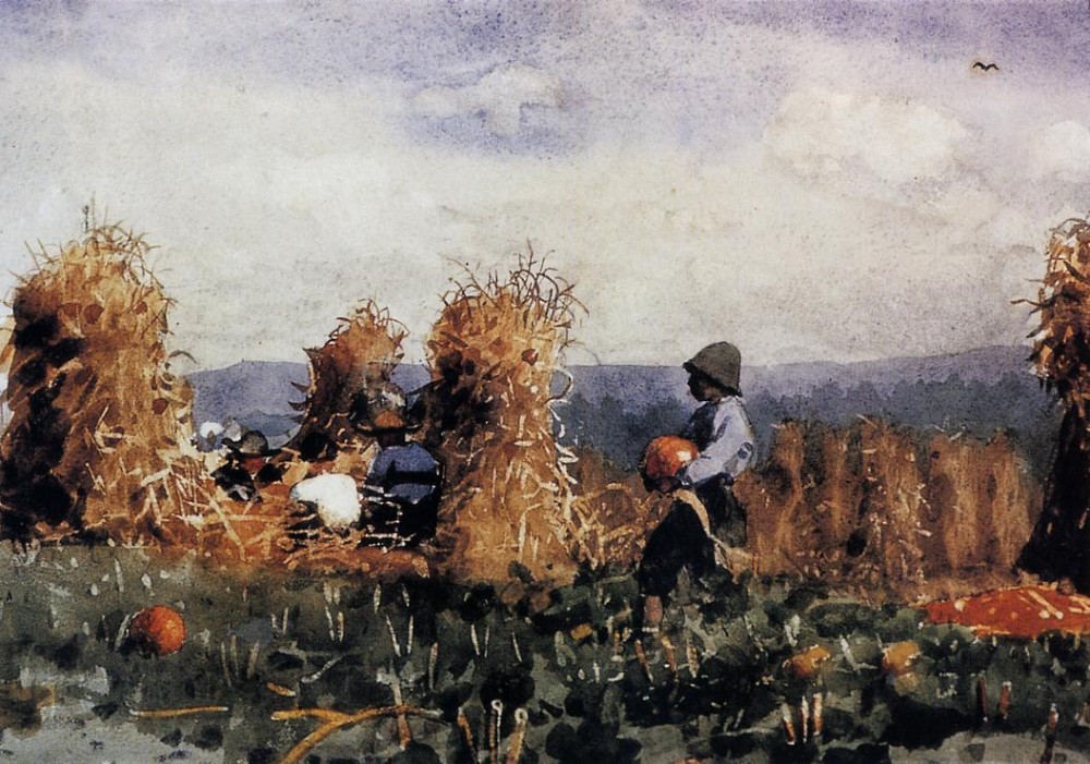 The Pumpkin Patch by Winslow Homer
