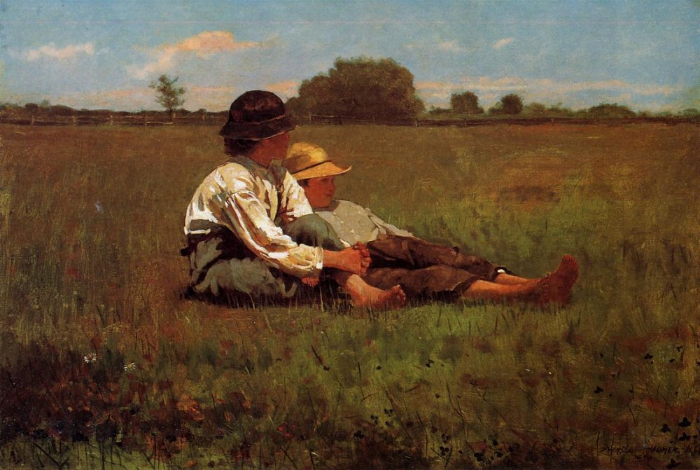 Boys in a Pasture by Winslow Homer