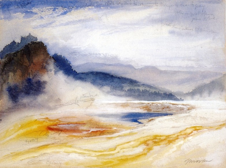 Great Springs Of The Firehole River by Thomas Moran