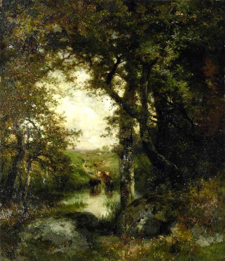 Pool In The Forest, Long Island by Thomas Moran