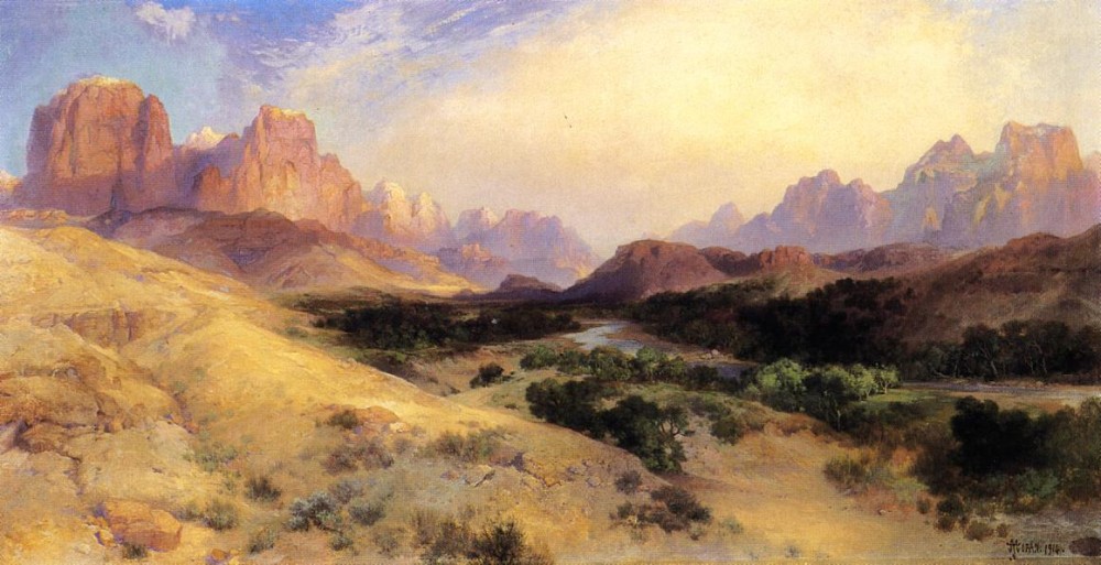 Zion Valley, South Utah by Thomas Moran