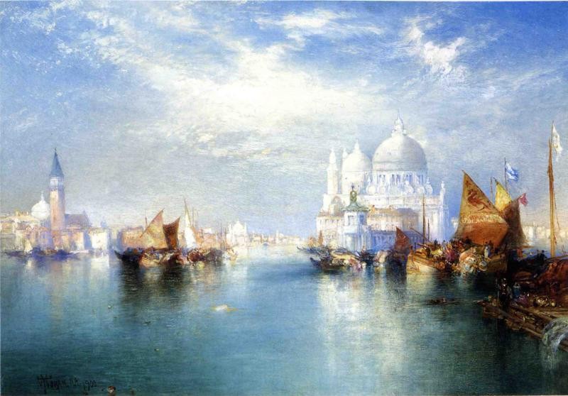 Venetian Canal Scene by Thomas Moran