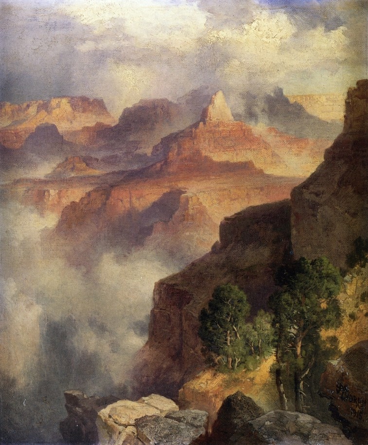 A Bit Of The Grand Canyon, Grand Canyon Of The Colorado River by Thomas Moran