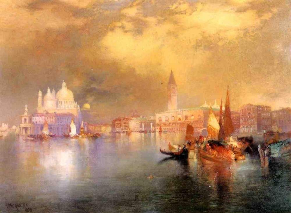 Moonlight In Venice by Thomas Moran