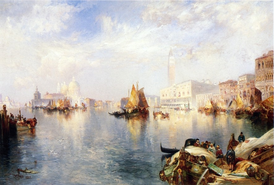 Venice, The Grand Canal With The Doge's Palace by Thomas Moran