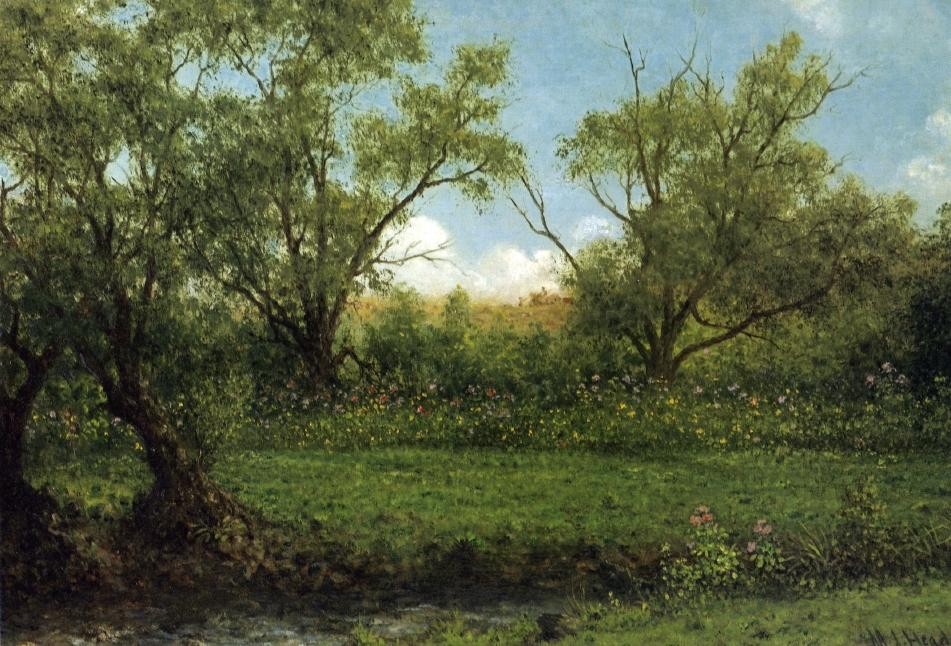 Asters In A Field by Martin Johnson Heade