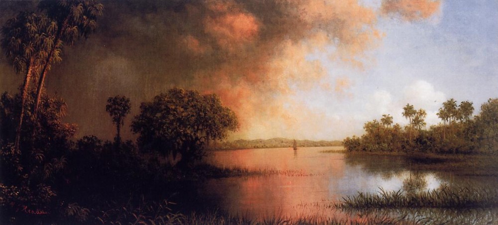 Florida River Scene by Martin Johnson Heade
