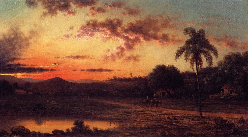 Sunset A Scene In Brazil by Martin Johnson Heade