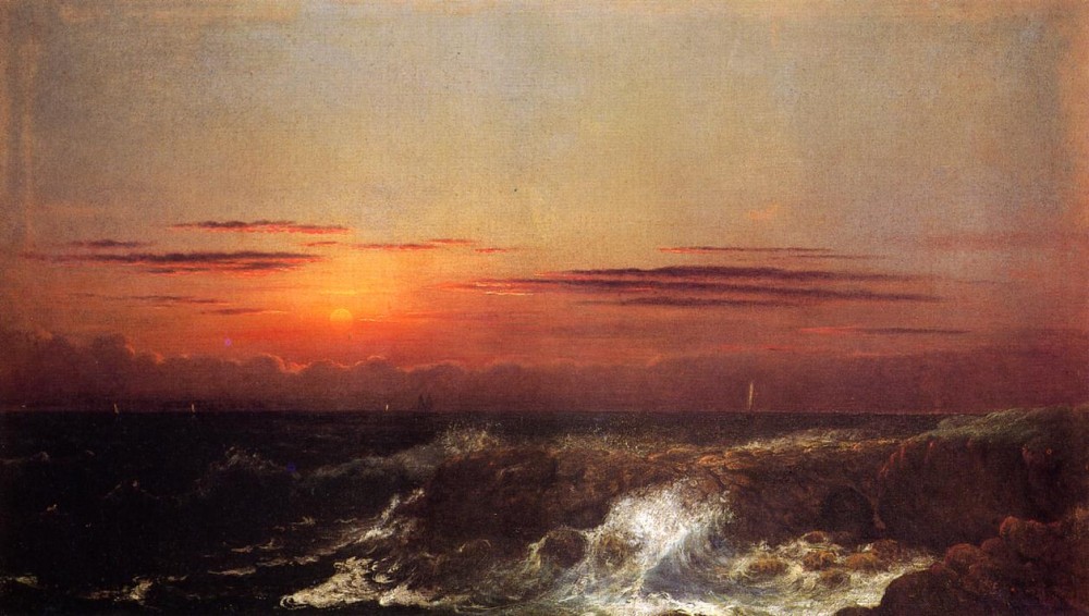 Sunset At Sea by Martin Johnson Heade