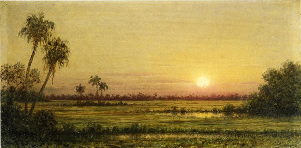 Sunset In Florida by Martin Johnson Heade
