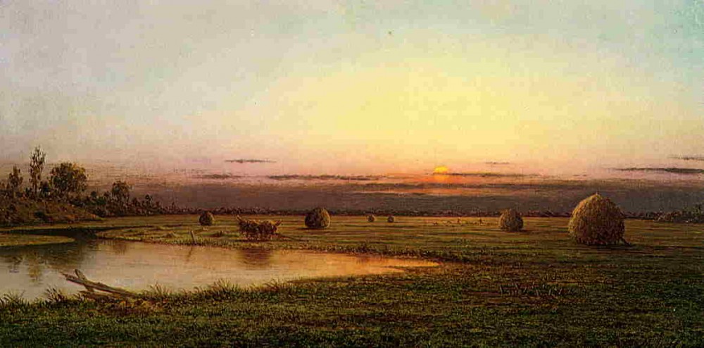 Sunset On The Rowley Marshes by Martin Johnson Heade
