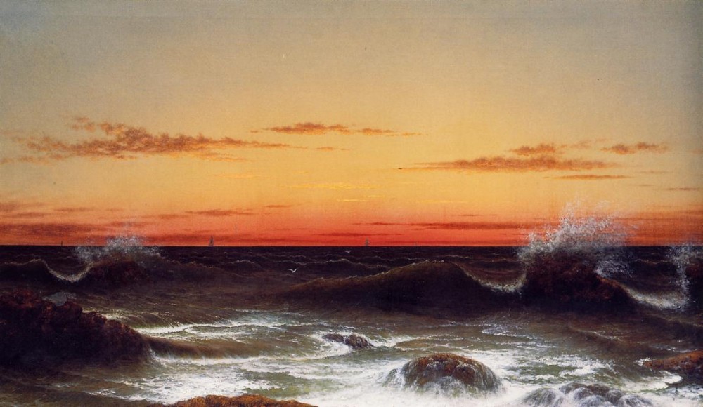 Seascape Sunset by Martin Johnson Heade