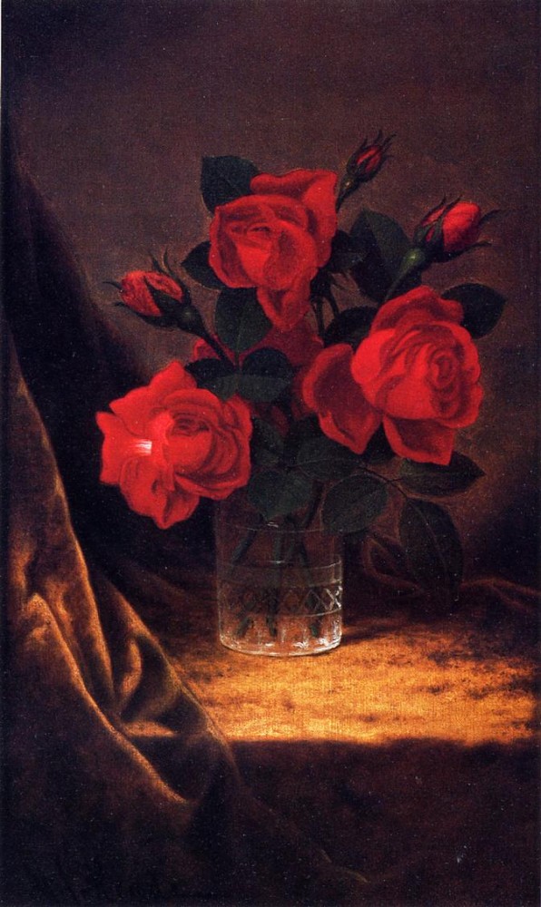 Jacqueminot Roses by Martin Johnson Heade