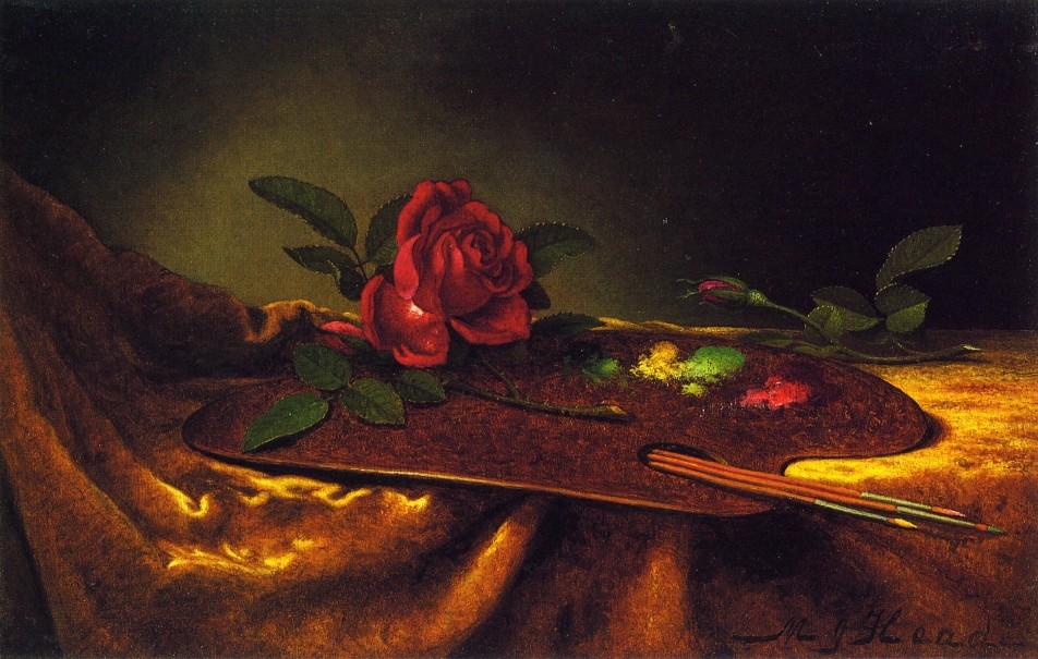 Roses On A Palette by Martin Johnson Heade
