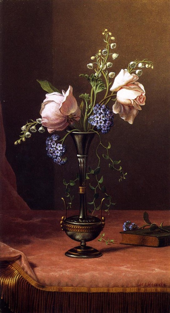 Victorian Vase With Flowers Of Devotion by Martin Johnson Heade