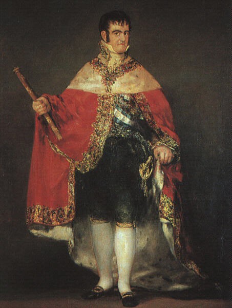 Ferdinand 7 In His Robes Of State by Francisco José de Goya y Lucientes