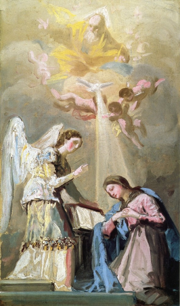 Sketch For The Annunciation by Francisco José de Goya y Lucientes