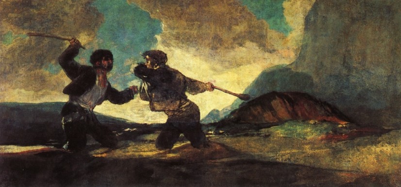 Duel With Cudgels by Francisco José de Goya y Lucientes