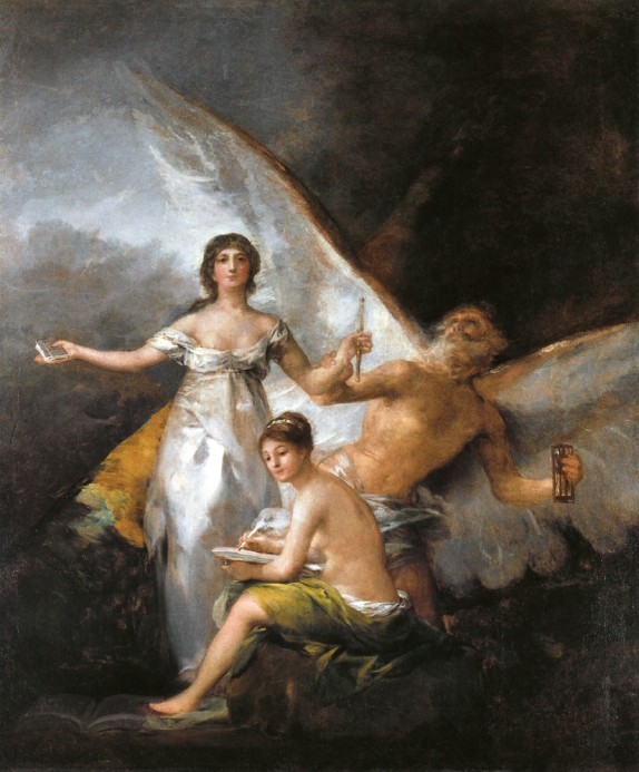 Truth Rescued By Time, Witnessed By History by Francisco José de Goya y Lucientes