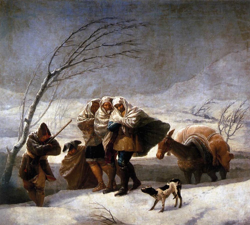 The Snowstorm by Francisco José de Goya y Lucientes