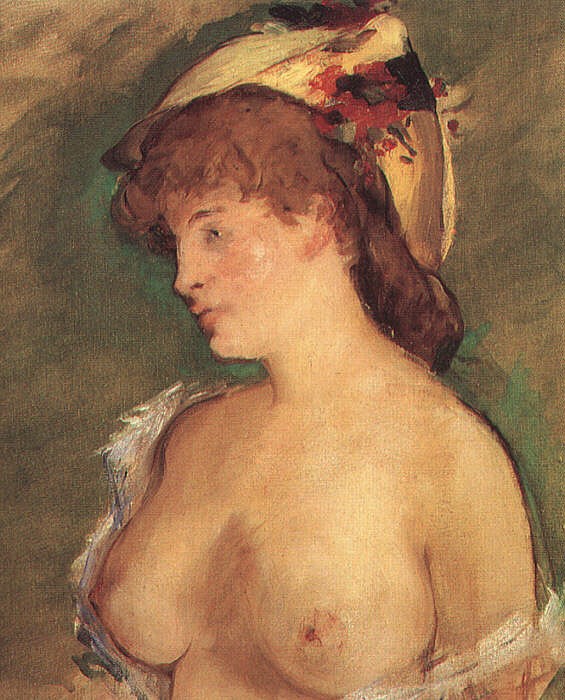 Blonde Woman with Bare Breasts by Édouard Manet