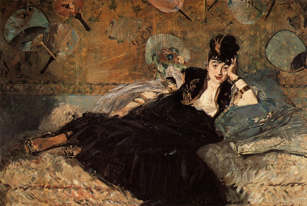 Woman with a Fan by Édouard Manet