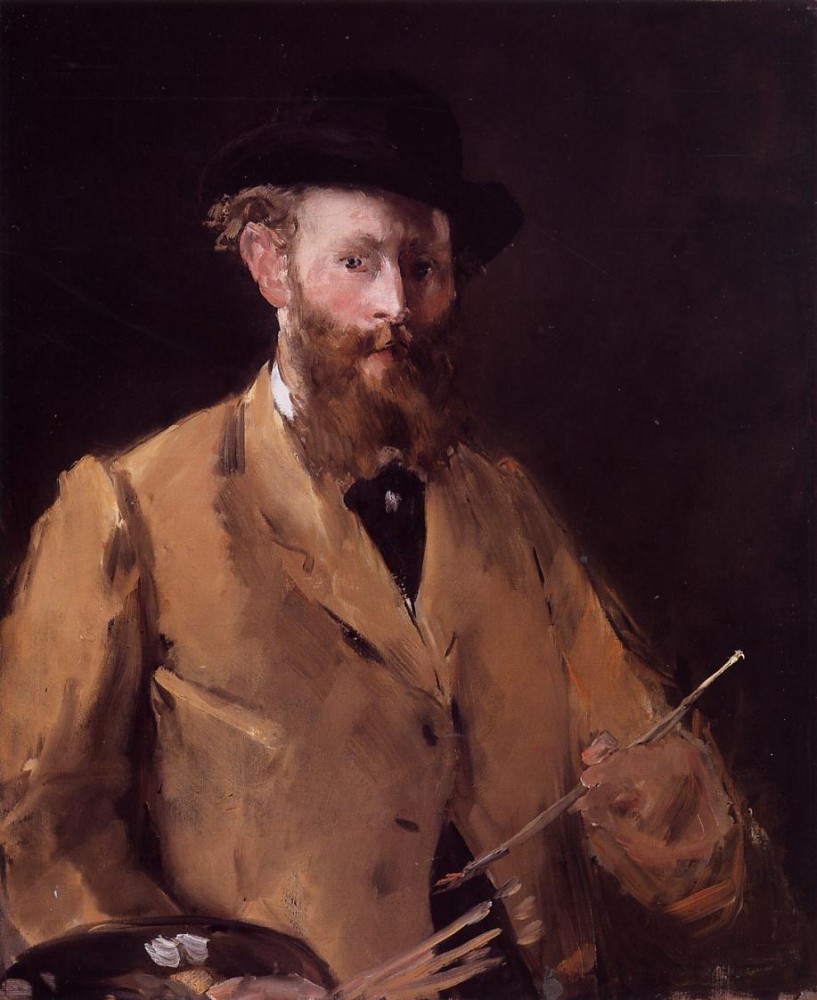 Self Portrait With Palette by Édouard Manet