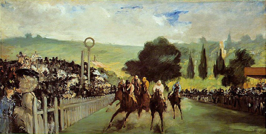 Racetrack Near Paris by Édouard Manet