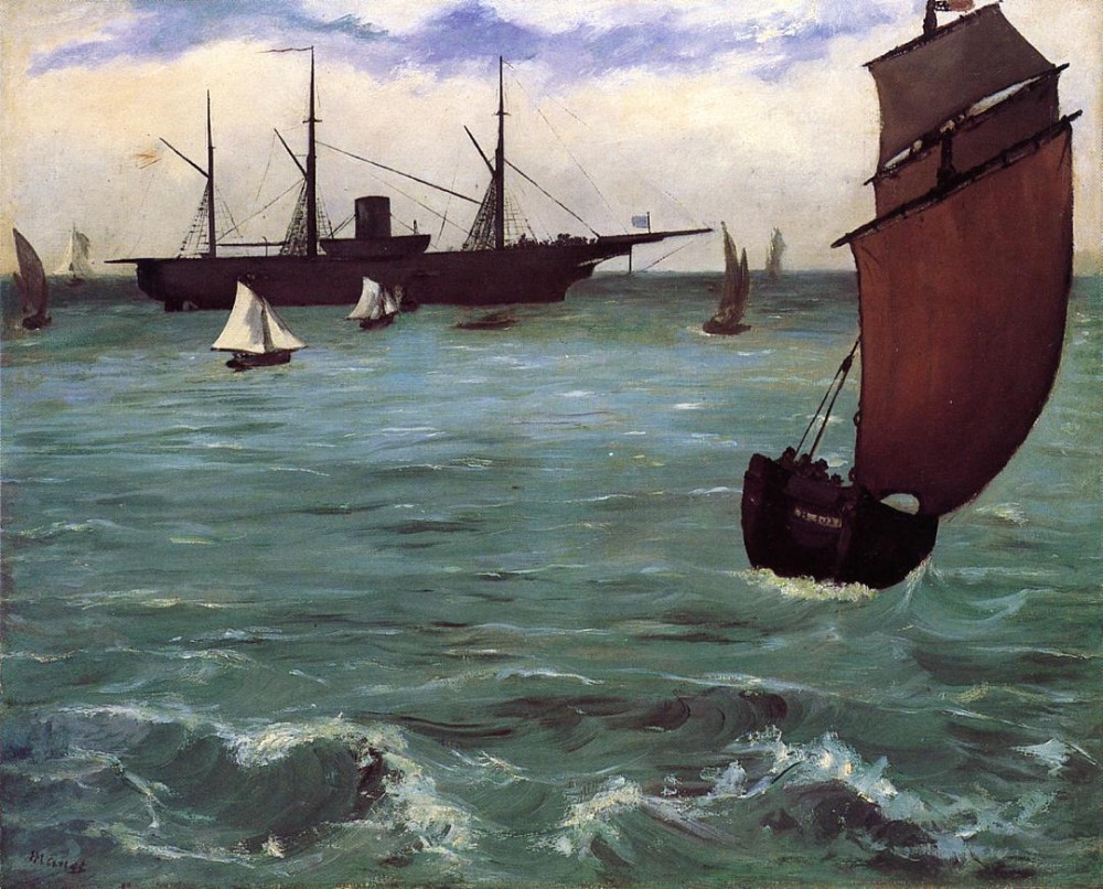 Fishing Boat Coming In Before The Wind by Édouard Manet