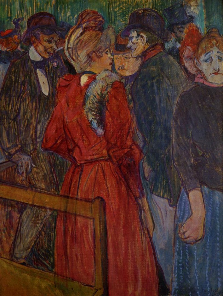 At The Moulin De La Galette by Henri de Toulouse-Lautrec