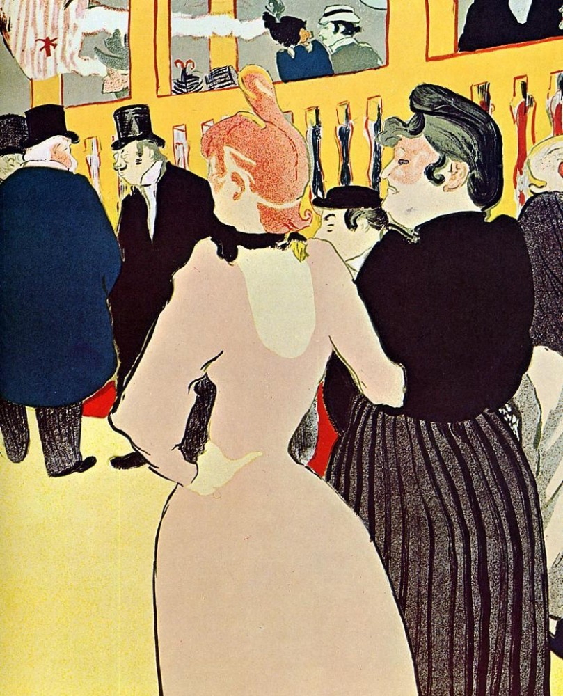At The Moulin Rouge La Goulue With Her Sister by Henri de Toulouse-Lautrec