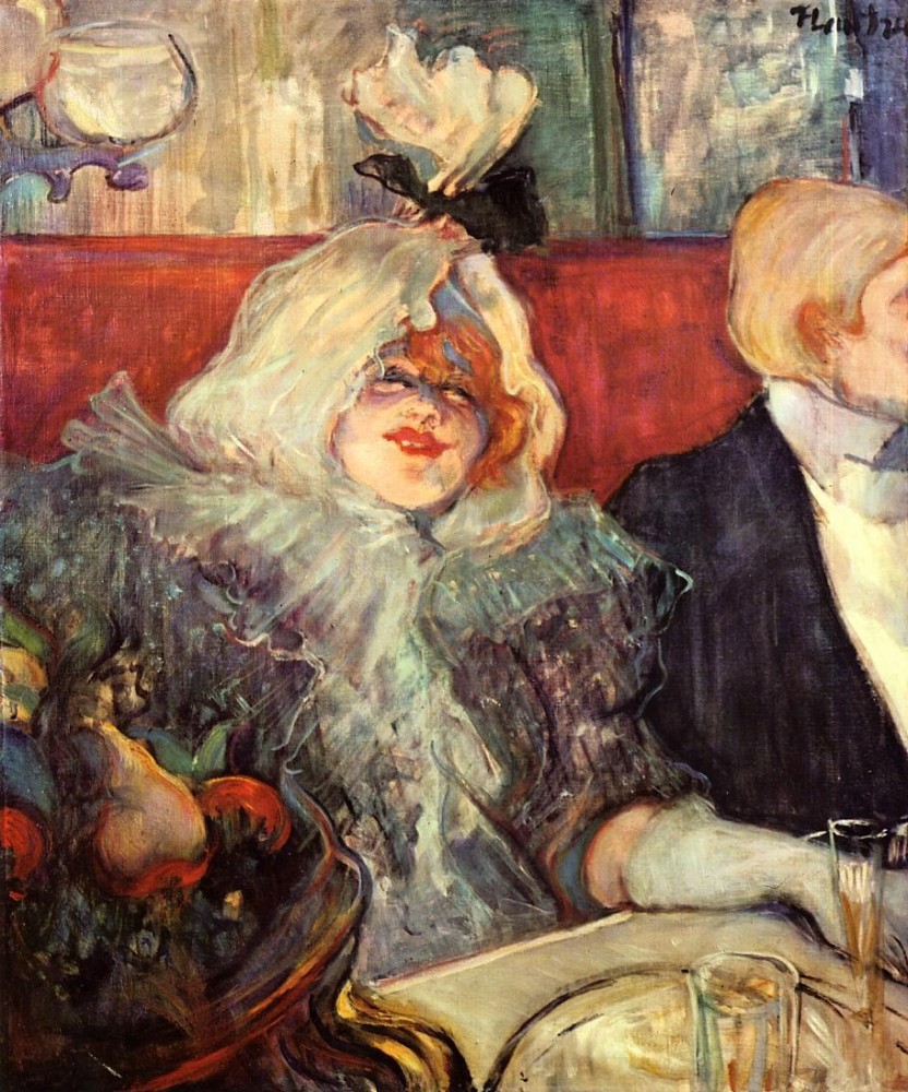 In A Private Room At The Rat Mort by Henri de Toulouse-Lautrec