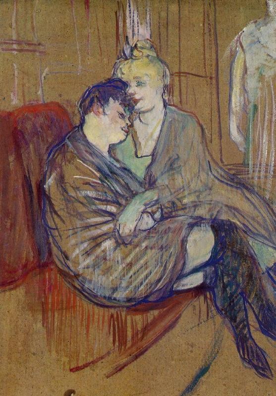 The Two Girlfriends by Henri de Toulouse-Lautrec
