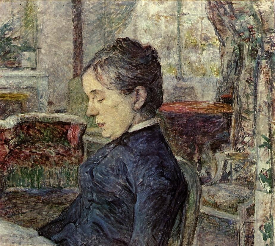 Comtesse A De Toulouse Lautrec In The Salon At Malrome by Henri de Toulouse-Lautrec