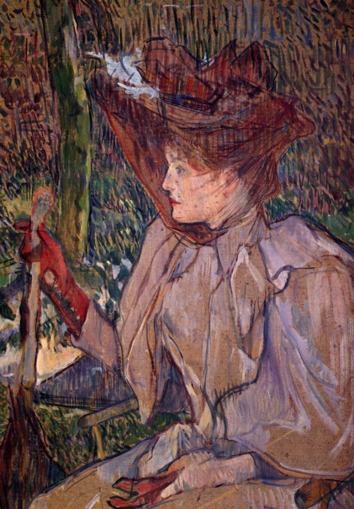 Woman With Gloves by Henri de Toulouse-Lautrec