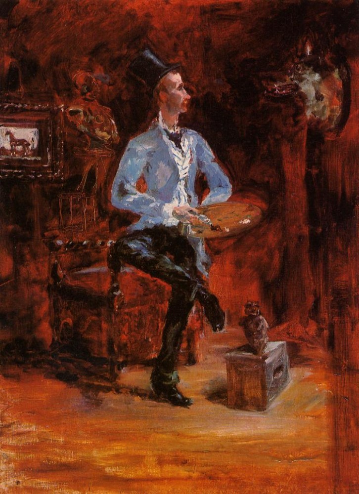 Priceteau In His Studio by Henri de Toulouse-Lautrec