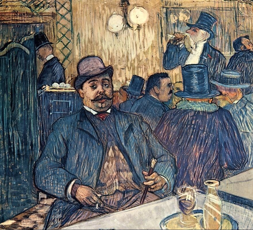 Monsieur Boleau In A Cafe by Henri de Toulouse-Lautrec