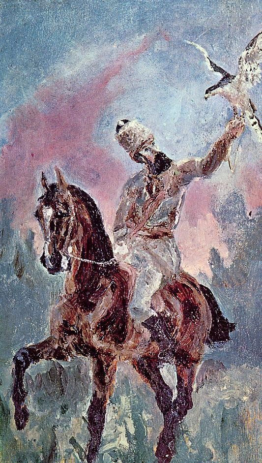 The Falconer Comte Alphonse De Toulouse Lautrec by Henri de Toulouse-Lautrec