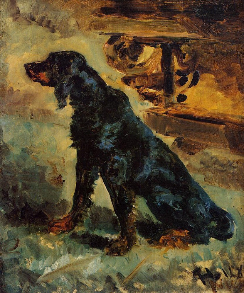 Dun A Gordon Setter Belonging To Comte Alphonse De Toulouse Lautrec by Henri de Toulouse-Lautrec