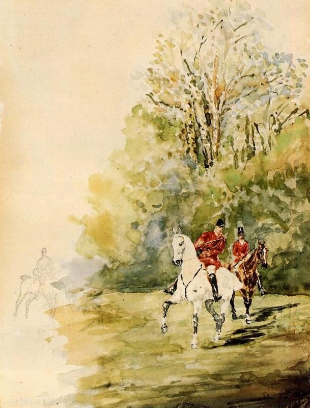 Hunting by Henri de Toulouse-Lautrec