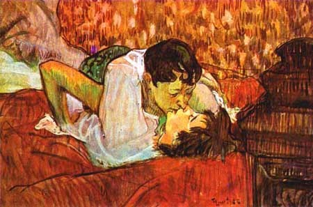 The Kiss by Henri de Toulouse-Lautrec